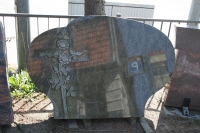 GSS 020 Grabstein stehend, Einzelgrabstein, Sonderangebot - 90 x 136 x 16cm
